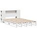 Letto Libreria senza Materasso Bianco 140x190 cm Legno Massello - Foto miniatura 3