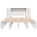 Letto Libreria senza Materasso Bianco 140x190 cm Legno Massello - Foto miniatura 5