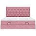 Struttura Letto Pouf con Materassi Rosa 180x200 cm Velluto - Foto miniatura 7