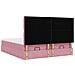 Struttura Letto Pouf con Materassi Rosa 180x200 cm Velluto - Foto miniatura 9