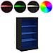 Sideboard con luci LED Nero Rovere 60,5x37x100 cm - Foto miniatura 4
