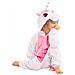 Pigiama Per Bambini Kigurumi Onesie Costume Unicorno Rosa Chiaro 105-115 - Foto miniatura 6