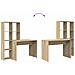 Scrivania rovere sonoma 138.5 x 55 x 143 cm Legno multistrato - Foto miniatura 8