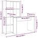 Scrivania rovere sonoma 138.5 x 55 x 143 cm Legno multistrato - Foto miniatura 9