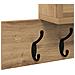 Appendiabiti a muro rovere artigianale 100 x 12 x 43.5 cm - Foto miniatura 7