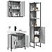 Set Mobili da Bagno 3 pz Grigio Sonoma in Legno Multistrato - Foto miniatura 4