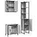 Set Mobili da Bagno 3 pz Grigio Sonoma in Legno Multistrato - Foto miniatura 5