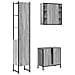 Set Mobili da Bagno 3 pz Grigio Sonoma in Legno Multistrato - Foto miniatura 8