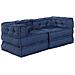 Cuscino 2 pcs Blu 70 x 70 x 54 cm Poliestere - Foto miniatura 1