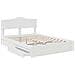Letto con Contenitore Bianco 140 x 200 cm Legno multistrato - Foto miniatura 5