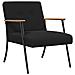 poltrona Nero 59 x 75 x 78 cm Tessuto simile alla lana ricci - Foto miniatura 1