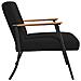 poltrona Nero 59 x 75 x 78 cm Tessuto simile alla lana ricci - Foto miniatura 5