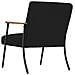poltrona Nero 59 x 75 x 78 cm Tessuto simile alla lana ricci - Foto miniatura 6