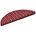 Tappetini per scale autoadesivi 15 pcs Rosso 56 x 17 x 3 cm - Foto miniatura 1