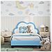 Struttura letto bambini con testata Blu 90 x 190 cm PU - Foto miniatura 3