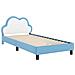 Struttura letto bambini con testata Blu 90 x 190 cm PU - Foto miniatura 4