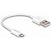 USB dati e cavo di alimentazione per iPhone, iPad, iPod bianco 15 cm - Foto miniatura 1