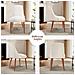 Sedie Da Pranzo Set Da 2 Con Schienale Alto - Stile Vintage Chic, Seduta Confortevole, Ideali Per Cucina E Sala Da Pranzo, Beige - Foto miniatura 6