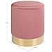 Pouf Gamby-rosa-velluto-34x34x43 Cm - Foto miniatura 2