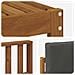 Set di divani da esterno con cuscino 6 pcs Naturale e Antracite - Foto miniatura 5