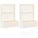 Vaso Grande con Direzione 2 pcs Bianco 143 x 143 x 133,5 cm PP - Foto miniatura 4