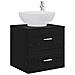 Mobile Lavabo da Parete Rovere Nero 49,5 x 44,5 x 66,5 cm - Foto miniatura 1