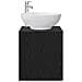 Mobile Lavabo da Parete Rovere Nero 49,5 x 44,5 x 66,5 cm - Foto miniatura 3