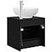 Mobile Lavabo da Parete Rovere Nero 49,5 x 44,5 x 66,5 cm - Foto miniatura 4
