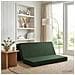 Divano Letto Pieghevole 180 x 67 x 45 cm Verde Scuro - Foto miniatura 2