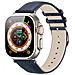 Cinturino Orologio per Apple Watch - Pelle, Blu - Foto miniatura 3