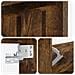 Mobiletto per Scarpe da Muro ZWOLLE 71 x 17 x 86 cm Rovere Fumo - Foto miniatura 7