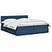 Letto con contenitore e materasso Blu 140 x 200 cm Velluto - Foto miniatura 3