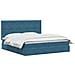 Letto con contenitore e materasso Blu Scuro 200 x 200 cm - Foto miniatura 3