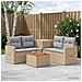 Set di divani 6 pz Beige e Grigio Chiaro - Foto miniatura 4