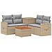 Set di divani 6 pz Beige e Grigio Chiaro - Foto miniatura 1