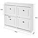 Scarpiera Salvaspazio Slim, Portascarpe Salvaspazio Regolabili, l105*p24*a83 Cm, Bianco, Fsr79-w - Foto miniatura 1