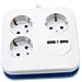 V-tac Vt-1153-2 Multipresa Ciabatta 3 Posti Eu Standard 10a + 2 Prese Usb Cavo 1,5mt - Sku 8799 - Foto miniatura 1