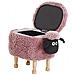 Pouf Animaletto In Tessuto Rosa Sheep - Foto miniatura 5