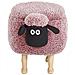 Pouf Animaletto In Tessuto Rosa Sheep - Foto miniatura 6