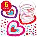 At540 Mosaico Cuore Coaster Kit - Confezione Da 6 Rifornimenti Di Creative San Valentino Arte E Artigianato Per Bambini Di Fare E Decorare - Foto miniatura 3