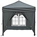 Tenda Per Feste Pieghevole Con Pareti Laterali Antracite 2x2 M - Foto miniatura 8