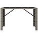 Tavolo Da Bar Con Piano In Vetro Grigio 185x80x110cm Polyrattan - Foto miniatura 3