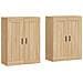 Armadietti A Parete 2 Pz Rovere Sonoma In Legno Multistrato - Foto miniatura 2