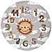 Tappeto Arredo E Gioco Antiscivolo Per Cameretta Bambini Disegno Orologio Rotondo 100 Grigio Perla - Foto miniatura 1