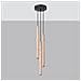 Sollux Lighting Lampada A Sospensione Pastelo 3p Legno Sl.1268 - Moderno Lampade A Sospensione Legna 115x19.5x19.5 Cm - Foto miniatura 2