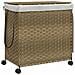 Cesto Portabiancheria Con Ruote 60x35x60,5 Cm Rattan - Foto miniatura 2
