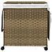 Cesto Portabiancheria Con Ruote 60x35x60,5 Cm Rattan - Foto miniatura 3