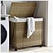Cesto Portabiancheria Con Ruote 60x35x60,5 Cm Rattan - Foto miniatura 1