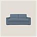 Nixon Divano letto matrimoniale con materasso 20 cm in tessuto impermeabile T03 200 cm (mat. 140x197) blu - Foto miniatura 2