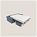Nixon Divano letto matrimoniale con materasso 20 cm in tessuto impermeabile T03 200 cm (mat. 140x197) blu - Foto miniatura 3